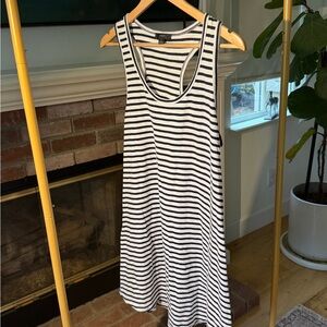 J. Crew Navy and White Striped Tank Top
